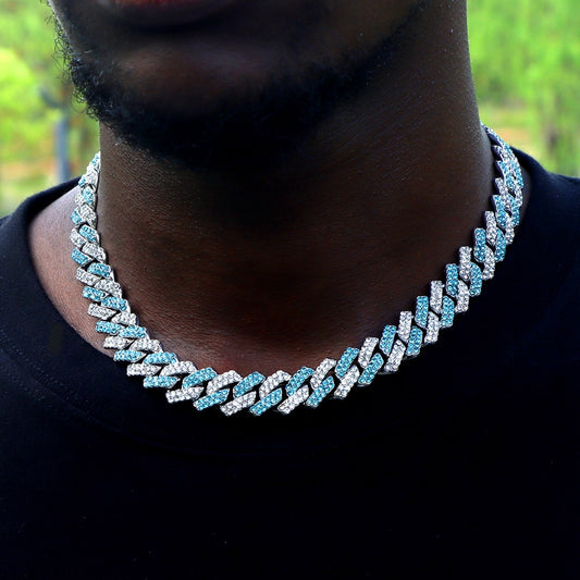 14mm Iced Out Rhombus Necklace